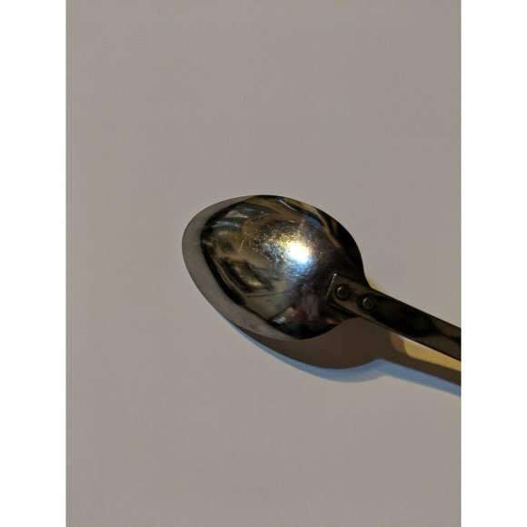 Vintage SS Small Head Serving Solid Spoon Gray White Speckled Handle 10 1/2" - Picture 8 of 8